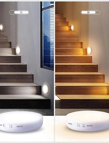  1個のモーションセンサーライト、屋内ワイヤレス LED 充電式磁気スティック、壁掛けナイトライト、電池式 USB 充電、階段、廊下、クローゼット、キッチンライト、キャビネット下ライト