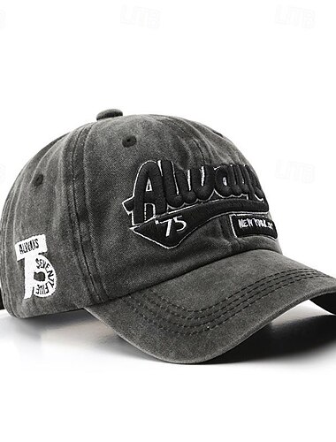  Voor heren Baseballpet Zonnehoed Trucker Hoed Zwart Geel Katoen Geborduurd Modieus Casual Straat Dagelijks Brief Verstelbaar Zonbescherming Ademend