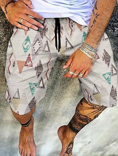  Herren Shorts Kurze Hosen Sommer-Shorts Strandshorts Kurze Hosen Elastische Taille Bedruckt Grafik-Drucke Draussen Knielänge Täglich Strand Hawaiianisch Designer 1 2 Mikro-elastisch