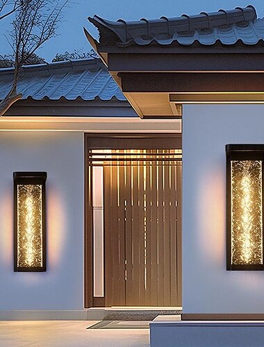  led ulkoseinävalaisimet moniväriset 16cm yksipää uusi kiinalainen tyyli moderni vedenpitävä metalliakryyli 20w parvekkeelle käytävälle puutarhahuvila 110-240v