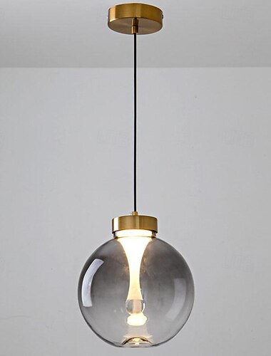  led pendel 20/30cm 1-lys skandinavisk stil glass kreativ fargerik glass pendel skjerm innfelt tak lysekrone kafé dekorasjon lysarmaturer 110-240v