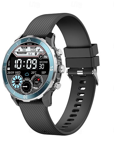  696 LC315B Smartwatch 1.27 Zoll Smart-Armband Bluetooth Schrittzähler Anruferinnerung Schlaf-Tracker Kompatibel mit Android iOS Herren Freisprechanlage Nachrichterinnerung Step Tracker IP 67 41mm