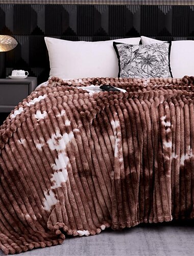  Decke für Betten, Batikmuster, warme Manta, Einzel-/Queen-/King-Size-Flanell-Fleece-Überwurfdecke, dicke, warme Plaids für das Schlafzimmersofa