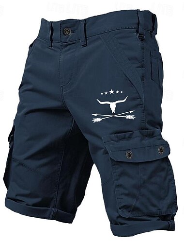 Herren Kuh Arrow Cargo Shorts Kurze Hosen Mittlere Taillenlinie Sport Modisch Designer Outdoor Sports Outdoor Casual Multi Pocket Designer Bekleidung