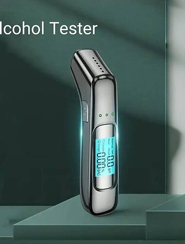  contactloze alcohol ademtester alcoholmeter alcoholtester lcd-scherm alcoholdetector nauwkeurigheid blaastest diagnostisch hulpmiddel