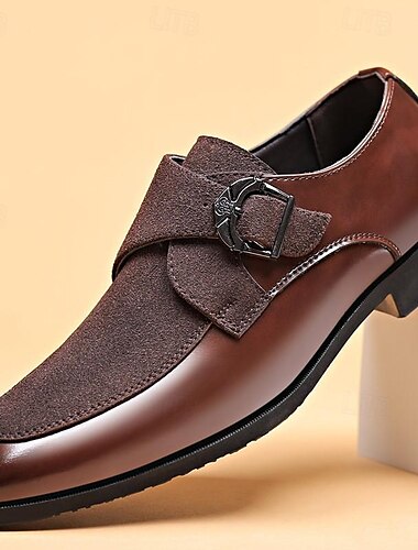  Miesten Mokkasiinit Comfort-huopa Pluskoko Penny Loafers Kävely Vapaa-aika PU Hengittävä Tumman ruskea Musta Syksy