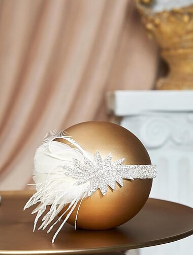  1920er Der große Gatsby Flapper-Stirnband Der große Gatsby Hochzeitsgast Kragenlos Damen Halloween Karneval Maskerade Party Maskerade Hochzeitsempfang Erwachsene Haarband Ganzjahres