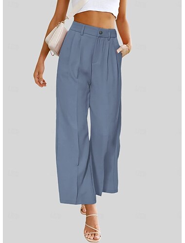  Dames Pakken Modieus Lang Effen Zijzakken Ademend Comfortabel Micro-elastisch Casual / Dagelijks Roze blauw Bruin Beige Zomer Normale pasvorm