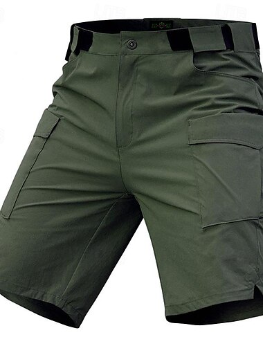  Men's Tactical Shorts Cargo Shorts Shorts Hiking Shorts Buttons Multi Pocket Plain Wearable Short Outdoor Daily Camping & Hiking Fashion Classic Black Green