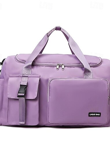  Damen Handtasche Sporttaschen Reisetasche Oxford Stoff Reise Reißverschluss Hohe Kapazität Klappbar Erweiterbar Feste Farbe Dunkelgrau Schwarz Rosa