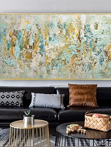  ελαιογραφία χειροποίητη jackson pollock blue  & κίτρινη ζωγραφική ζωγραφική στο χέρι σε καμβά εξπρεσιονισμός ζωγραφική μεγάλη αφηρημένη ελαιογραφία χειροποίητη τέχνη τοίχου για διακόσμηση σπιτιού