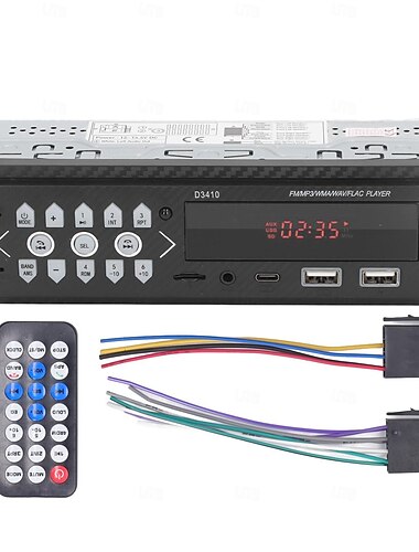 Einzel-DIN-Autoradio-Empfänger, Bluetooth-Autoradio, eingebautes Mikrofon, Unterstützung für U-Disk, AUX, USB 2.0-Anschluss, Multimedia-Speicherkarte, MP3-Player fürs Auto