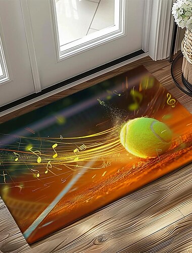  Fußmatte, Küchenmatte, Bodenmatte, rutschfester Teppich, ölbeständiger Teppich, Indoor-Outdoor-Matte, Schlafzimmerdeko, Badezimmermatte, Eingangsteppich, Tennis Roland Garros