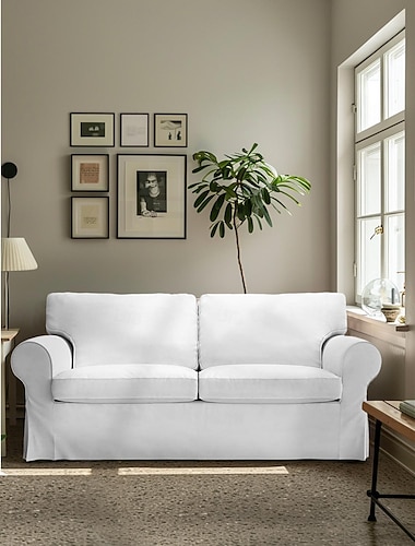  Hoes voor 2-Zits Bank 100% Katoen Loveseat Hoezen Zacht en Ademend Stof voor Maximale Comfort