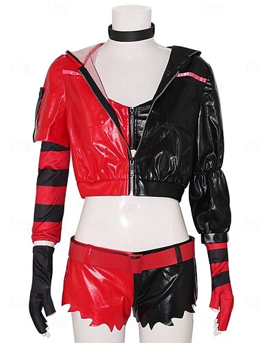  Joker: Folie à Deux Joker 2 Harley Quinn Jakke Hansker Shorts Cosplay kostyme Film-Cosplay for Dame Voksen Karneval Maskerade Fest / aften