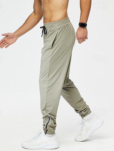  Hombre Pantalones Deportivo Pantalones para correr Pantalones de chándal Bolsillo Cintura elástica Cremalleras de tobillo Pantalones / Sobrepantalón Exterior Deporte Deportivo Ligero Suave Maratón