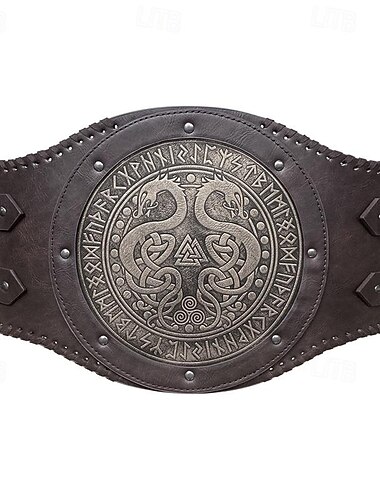  Punk & Gothic Mittelalterlich Renaissance Taillengürtel Wikinger Keltischer Ritter Kostüm Herren Damen Unisex Vikinger Karneval Maskerade Renaissance-Messe LARP Erwachsene Taillengürtel
