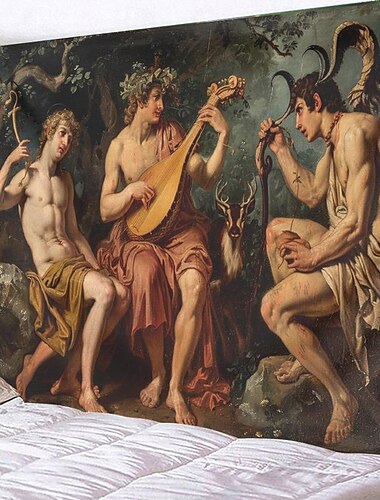  Apollon Gott trippy griechische Mythologie hängen Wandteppich Wandkunst große Wandteppich Wandbild Dekor Fotografie Hintergrund Decke Vorhang Haus Schlafzimmer Wohnzimmer Dekoration