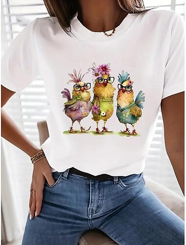  T-shirt femme 100% coton quotidien décontracté manches courtes blanc été
