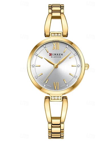  CURREN Dame Quartz ure Minimalistisk Mode Armbåndsur VANDTÆT Dekorativ Rustfrit stål Ur