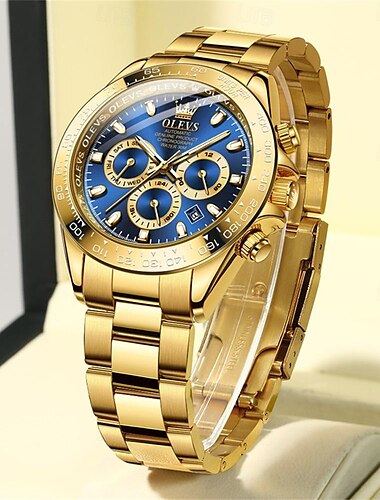  OLEVS Herren Mechanische Uhr Fashion Business Armbanduhr Automatisch Aufziehende Leuchtend Kalender Wasserdicht Stahl Uhr