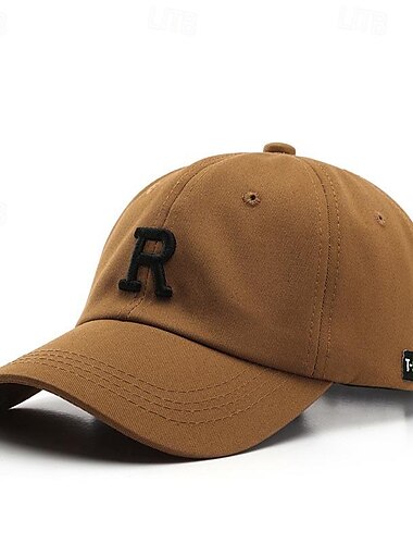  Herren Cap Basecap Sonnenhut Kappe Schwarz Braun Baumwolle Bestickt Modisch Brautkleider schlicht Strasse Täglich Buchstabe Einstellbar Sonnenschutz Atmungsaktiv