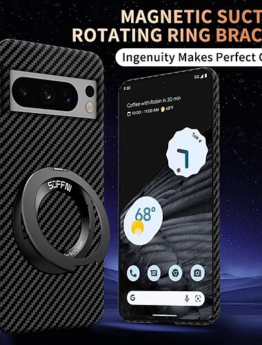  هاتف غطاء من أجل غوغل Pixel 8 Pro Pixel 8 Pixel 7 Pixel 7 Pro غطاء خلفي مع حامل دعم الشحن اللاسلكي ضد الصدمات الكمبيوتر الشخصي معدن