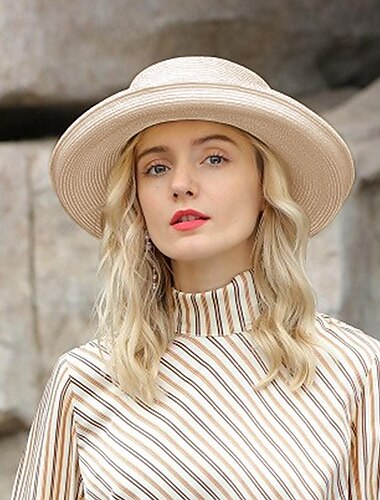  Hüte Faser Bowler / Glockenhut Eimerhut Schlapphut Hochzeit Strand elegante Hochzeit mit Kunstperlen Tüll Kopfbedeckung Kopfbedeckung