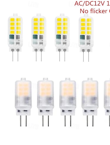  6/10 pièces lampe de maïs LED g4, ampoule à deux broches LED g4 ac/dc12v 3w 16leds 2835 smd sans remplacement de perle d'ampoule de scintillement lampe halogène 30w éclairage de lustre à la maison