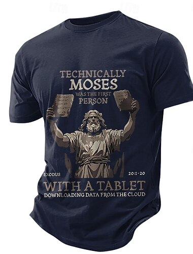  Men's Letter Quotes & Sayings T Shirt Tee Top 100% Cotton Short Sleeve Graphic Shirt Black Army Green Dark Blue Comfortable Tee Street Sports Outdoor Fashion Designer Clothing