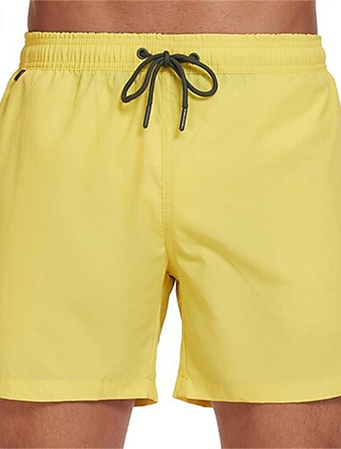  Herren Boardshorts Badeshorts Badehose Schwimmshorts Bademode Kordelzug Elastische Taille Glatt Komfort Schnelltrocknend Kurz Festtage Strand Wochenende Modisch Brautkleider schlicht Meerblau
