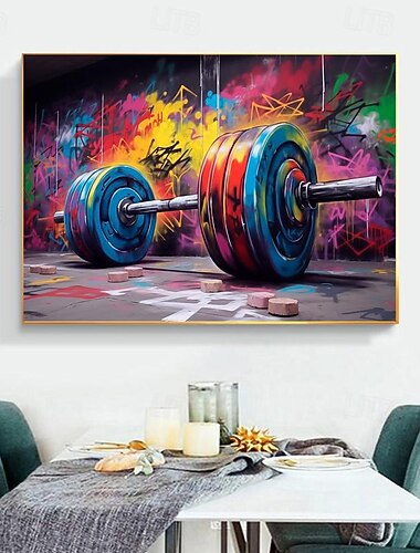  Handgefertigt Ölgemälde Handgemalte Horizontal Abstrakt Street Art Modern Ohne Innenrahmen (ohne Rahmen)