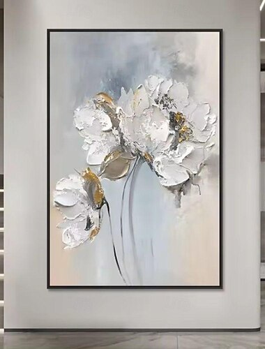  handgemaakte olieverfschilderijen canvas kunst aan de muur decoratie wabi-sabi stijl eenvoudige abstracte bloemen voor huisdecoratie gerold frameloos niet-uitgerekt schilderij
