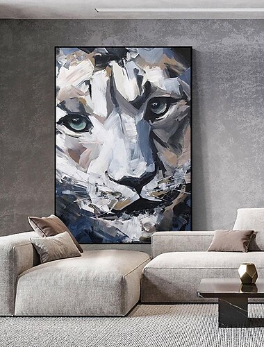  Löwe Ölgemälde auf Leinwand handgemalt großes abstraktes Löwe Ölgemälde Leinwand Wandkunst moderne impressionistische Tiermalerei Kunstwerk Bild für Wohnzimmer Schlafzimmer Dekor