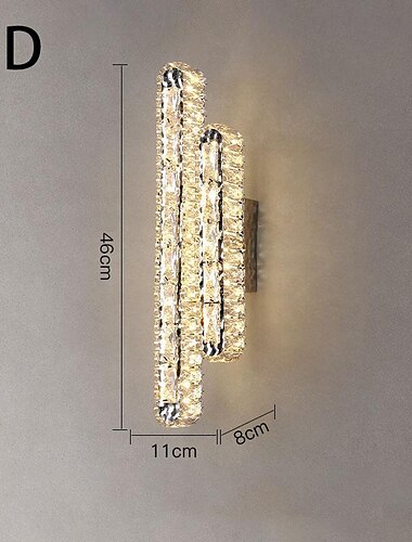  LED 屋内壁掛けライト 3色ライト 5/11cm 高級クリエイティブ クリスタル ウォールランプ モダン 北欧スタイル リビングルーム テレビ背景ランプ シンプル ミニマリスト 寝室 ベッドサイドランプ 110-240V