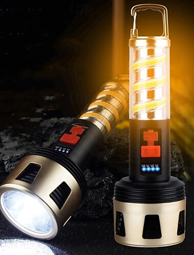  1 tragbares LED-Campinglicht, ultrahelle Outdoor-Taschenlampe zur Selbstverteidigung für Wanderungen, Wege sowie den Innen- und Außenbereich