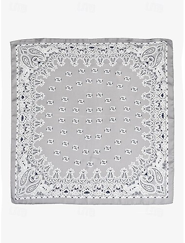  pánský klasický módní šátek v imitaci námořnického hedvábí - čtvercový paisley print