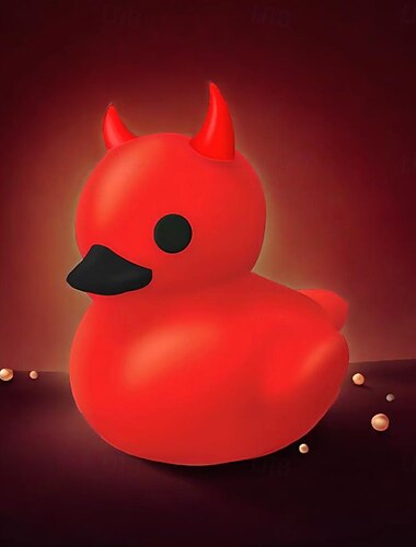  kleine duivel ducky duckieville eend goth hars verzamelbeeldjes eenden, schattige kleine eend standbeeld ambachten, nieuwigheid decoratieve ornamenten halloween decoratie