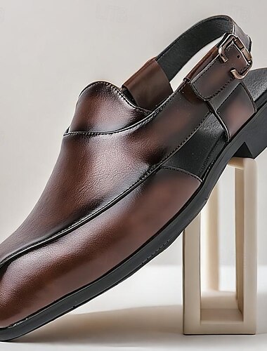  sabots et mules à dos ouvert en cuir véritable pour hommes - chaussures formelles et décontractées confortables à enfiler