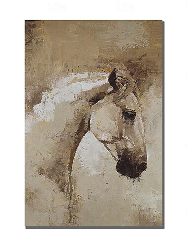  油絵 手作り 手描き 壁アート 抽象 馬 キャンバス 絵画 家の装飾 装飾 すぐに掛けられる 枠張り