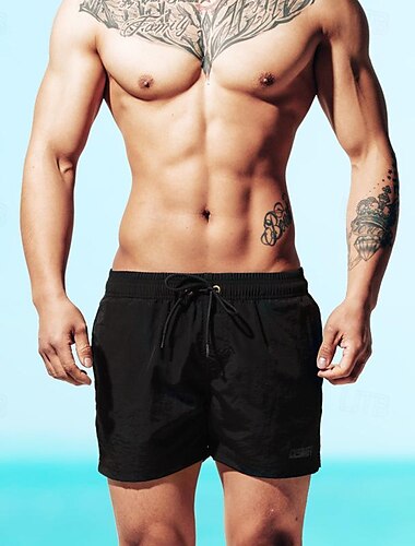  Herre Surf shorts Badeshorts Snørelukning Elastisk Talje Vanlig Komfort Hurtigtørrende Korte Ferie Strand Weekend Mode Afslappet Vandmelon Rød Grøn Mikroelastisk