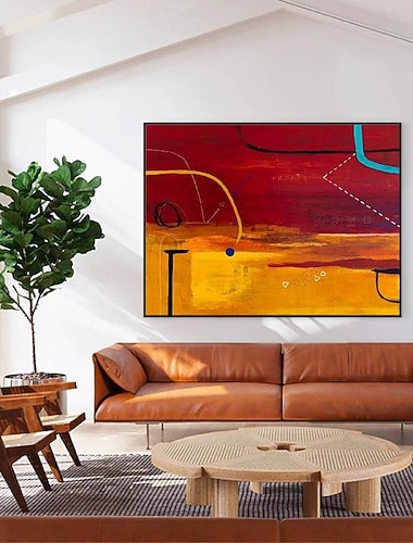  håndlaget stort abstrakt oljemaleri teksturert lerretskunstmaleri håndmalt fargerik abstrakt kunstscenemaleri moderne maleri til veggdekorasjon i stuen