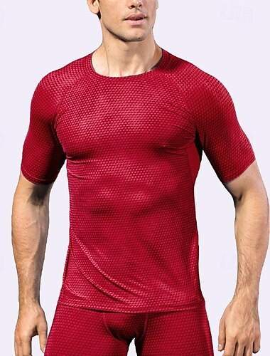  Homens Camiseta de Corrida Manga Curta Camiseta Casual Roupa Esportiva Respirável Secagem Rápida Macio Treino de Ginástica Corrida Caminhada Roupa de esporte Roupas Esportivas Cor Sólida Preto Branco