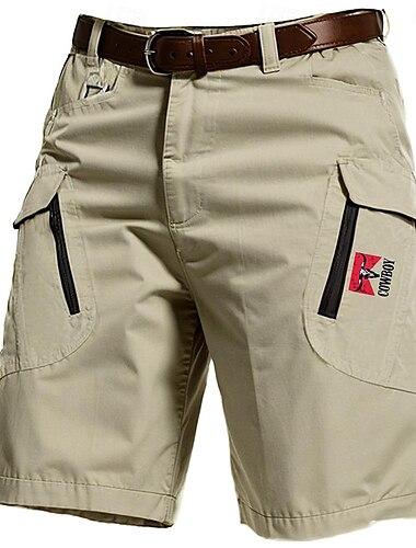  Herren Kuh Buchstabe Cargo Shorts Kurze Hosen Mittlere Taillenlinie Sport Modisch Strassenmode Sports Outdoor Casual Täglich Kordelzug Seitentaschen Elastische Taille Designer Bekleidung