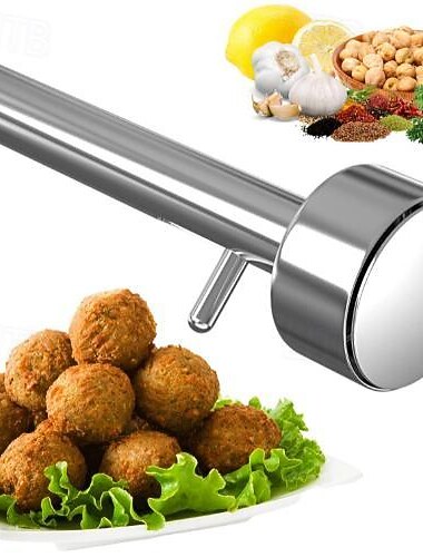  Paletta per falafel - Paletta professionale per falafel in acciaio inox | Strumento per la produzione di falafel in acciaio inossidabile, stampo per palline per falafel sicuro per gli alimenti e non