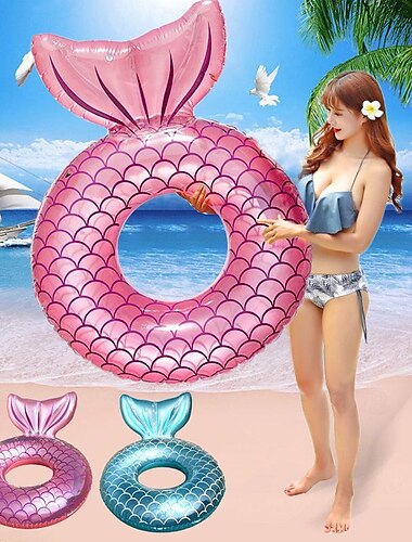  Jeux d'Eau Jouets Gonflables de Piscine Non Toxique Motif géométrique PVC Thème plage Famille Extérieur Eté Tous Adulte