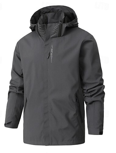  Men's Ski Jacket Outdoor Waterproof Windproof Hoodie Snow Coat Ski Coat Traveling Dark Grey Black White Blue