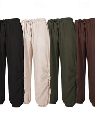  Rétro Vintage Médiéval 17ème siècle Bal Masqué Pantalons de pirate Ren Faire Viking Couleur Unie Homme Pirate Fantaisie Mascarade Fête / Soirée Adulte Pantalon