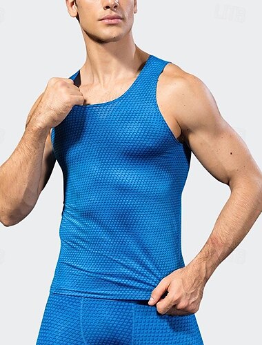  Homens Camisola de alças do exercício Regata de Corrida Regata para Academia Sem Manga Colete Casual Roupa Esportiva Respirável Secagem Rápida Macio Treino de Ginástica Corrida Caminhada Roupa de