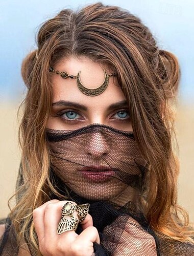  Mittelalterlich Renaissance 17. Jahrhundert Kopfkette Ren Faire Wikinger Damen Keltisch Seeräuber Fantasie LARP Renaissance-Messe Erwachsene Stirnband